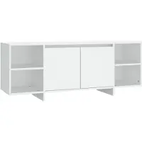 vidaXL Tv-meubel 130x35x50 cm bewerkt hout wit