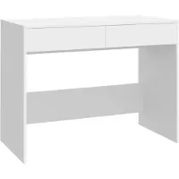 vidaXL Bureau, wit, 101x50x76,5 cm, houtvezel