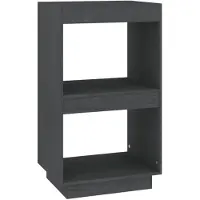 vidaXL Boekenkast 40x35x71 cm massief grenenhout grijs