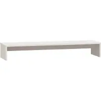 vidaXL Monitorstandaard 100x27x15 cm massief grenenhout wit