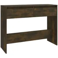vidaXL Wandtafel 100x35x76,5 cm bewerkt hout gerookt eikenkleurig