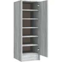vidaXL Schoenenkast 32x35x92 cm bewerkt hout grijs sonoma eikenkleurig