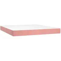 vidaXL Pocketveringmatras medium 160x220x20 cm fluweel roze