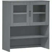 vidaXL Opzetkast MOLDE 90x35x100 cm massief grenenhout grijs