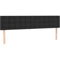 vidaXL Hoofdborden 200x5x78/88 cm kunstleer zwart