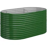 vidaXL Plantenbak 152x80x68 cm gegalvaniseerd staal groen