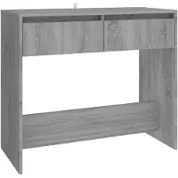 vidaXL Wandtafel 89x41x76,5 cm bewerkt hout grijs sonoma eikenkleurig