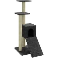 vidaXL Kattenmeubel met sisal krabpalen 92 cm donkergrijs