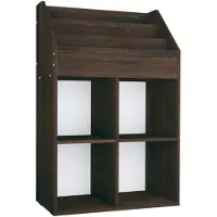 vidaXL Kindertijdschriftenrek 71x30x114 cm bewerkt hout gerookt eiken