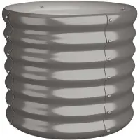 vidaXL Plantenbak 40x40x36 cm gegalvaniseerd staal grijs