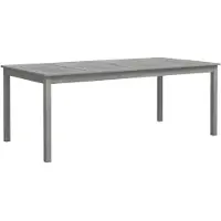 vidaXL Tuintafel 200x100x75 cm massief acaciahout grijs
