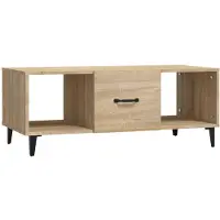 vidaXL Salontafel 102x50x40 cm bewerkt hout sonoma eikenkleurig