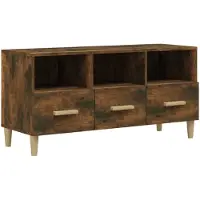 vidaXL Tv-meubel 102x36x50 cm bewerkt hout gerookt eikenkleurig
