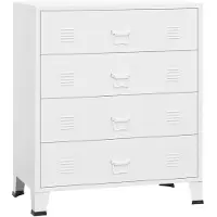 vidaXL Ladekast industrieel 78x40x93 cm metaal wit
