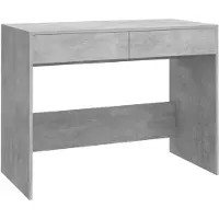 vidaXL Bureau 101x50x76,5 cm bewerkt hout betongrijs
