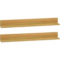 vidaXL Wandschappen 2 st 90x10x10 cm massief teakhout