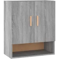 vidaXL Wandkast 60x31x70 cm bewerkt hout grijs sonoma eikenkleurig