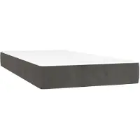 vidaXL Pocketveringmatras medium 100x200x20 cm fluweel donkergrijs
