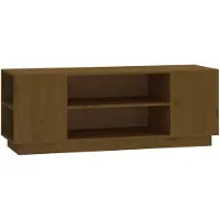 Super Merchant Tv-meubel 110x35x40,5 cm massief grenenhout honingbruin
