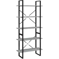 vidaXL Boekenkast 80x30x175 cm bewerkt hout grijs sonoma eikenkleurig