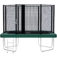 Akrobat Trampoline Orbit Above the Ground - Opbouw - 335 x 244 cm - Rechthoek - Groen - met Veiligheidsnet