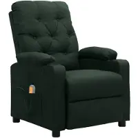 vidaXL Massagestoel stof donkergroen