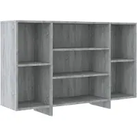 vidaXL Dressoir 120x30x75 cm bewerkt hout grijs sonoma eikenkleurig