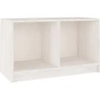 vidaXL - Tv-meubel - 70x33x42 - cm - massief - grenenhout - wit