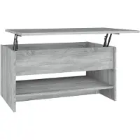 vidaXL Salontafel 80x50x40 cm bewerkt hout grijs sonoma eiken