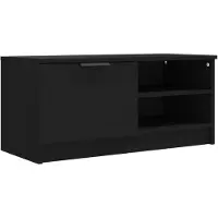 vidaXL Tv-meubel 80x35x36,5 cm bewerkt hout zwart