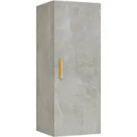vidaXL Wandkast 34,5x34x90 cm bewerkt hout betongrijs