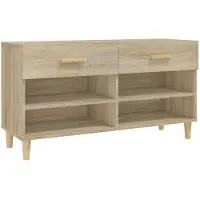 vidaXL Schoenenkast 102x35x55 cm bewerkt hout sonoma eikenkleurig