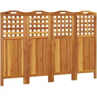 vidaXL Kamerscherm met 4 panelen 162x2x115 cm massief acaciahout