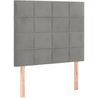 vidaXL Hoofdbord lichtgrijs 80x5x118/128 cm fluweel