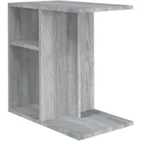 vidaXL Bijzettafel 50x30x50 cm bewerkt hout grijs sonoma eikenkleurig