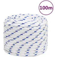 vidaXL Boot touw 16 mm 100 m polypropyleen wit
