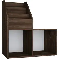 vidaXL Kindertijdschriftenrek 71x30x78,5 cm bewerkt hout gerookt eiken
