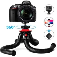 GWS 3 in 1 Flexibele XL Octopus Smartphone Tripod – Compact Smartphone & Camera statief 28CM Bluetooth remote