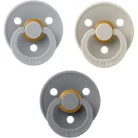 BIBS fopspeen 0-6 maanden set 3 stuks Sand,Cloud en Smoke maat 1