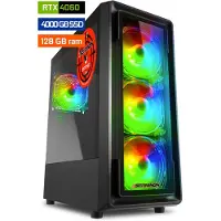 Screenon - Game Computer / Gaming PC - Ryzen 7 - 4TB M.2 SSD - 128GB RAM - RTX 4060 - Game PC TX46282 - Windows 11