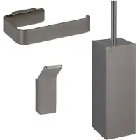 Ben Torgetto 3-delige toiletset geborsteld zwart