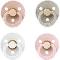 BIBS fopspeen 6-18 maand set 4 stuks Ivory,Sand,Blush en Blossom maat 2