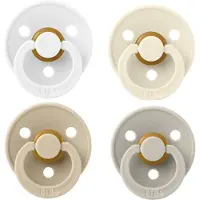 BIBS fopspeen 6-18 maand set 4 stuks White,Ivory,Vanilla en Sand maat 2