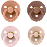 BIBS fopspeen 0-6 maand set 4 stuks Peach,Blush,Woodchuck en Blossom maat 1