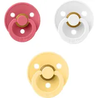 BIBS fopspeen 6-18 maand set 3 stuks Dusty Pink,White en Pale butter maat 2