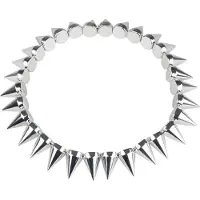 Boland Halsband spikey (zilverkleurig)