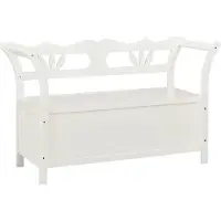 vidaXL Bankje 107x45x75,5 cm massief vurenhout wit