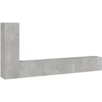 vidaXL 3-delige Tv-meubelset bewerkt hout betongrijs