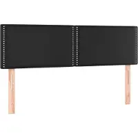 vidaXL Hoofdborden 144x5x78/88 cm kunstleer zwart