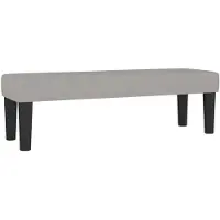 vidaXL Bankje 100x30x30 cm stof lichtgrijs